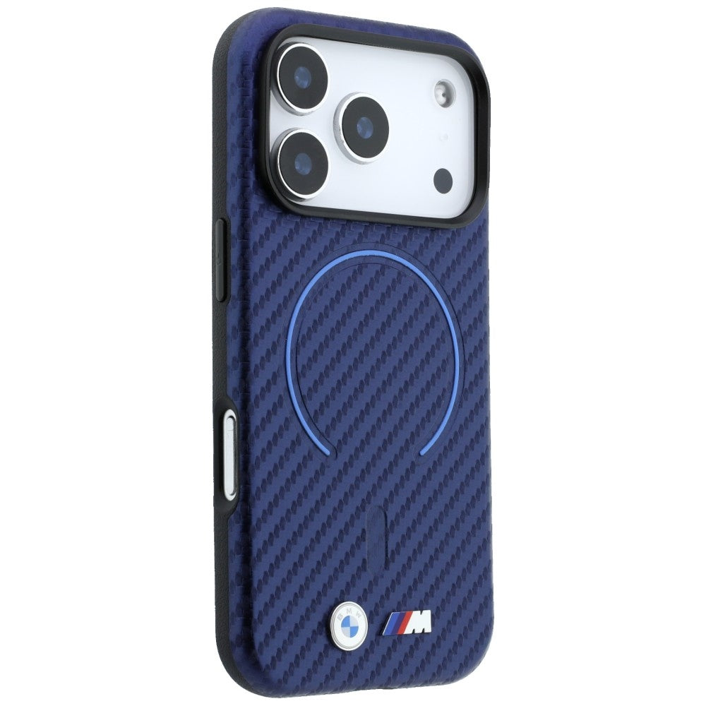 Handyhülle für iPhone 18 Pro / 17 Pro, BMW M Carbon Printed Ring mit MagSafe, Blau (4/8)