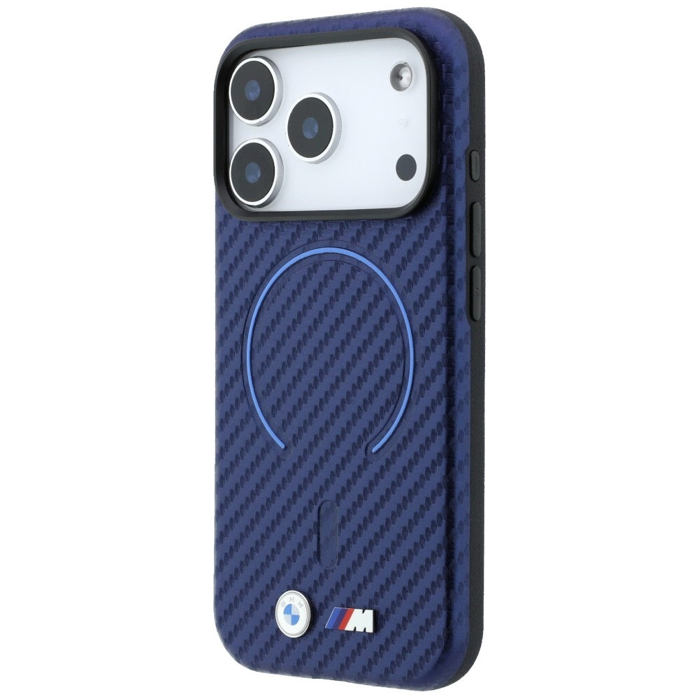 Handyhülle für iPhone 18 Pro Max / 17 Pro Max, BMW M Carbon Printed Ring mit MagSafe, Blau (2/8)