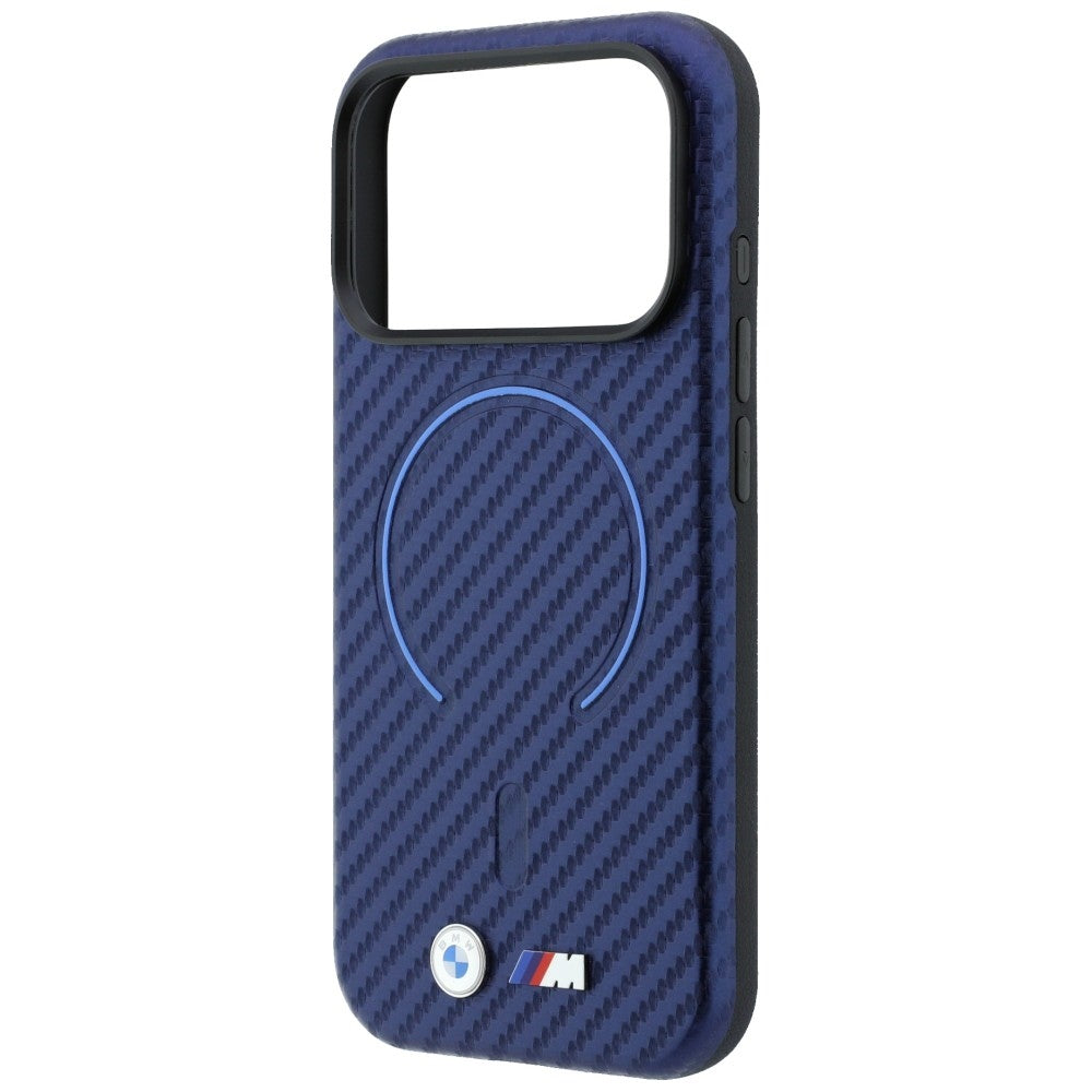 Handyhülle für iPhone 18 Pro Max / 17 Pro Max, BMW M Carbon Printed Ring mit MagSafe, Blau (6/8)