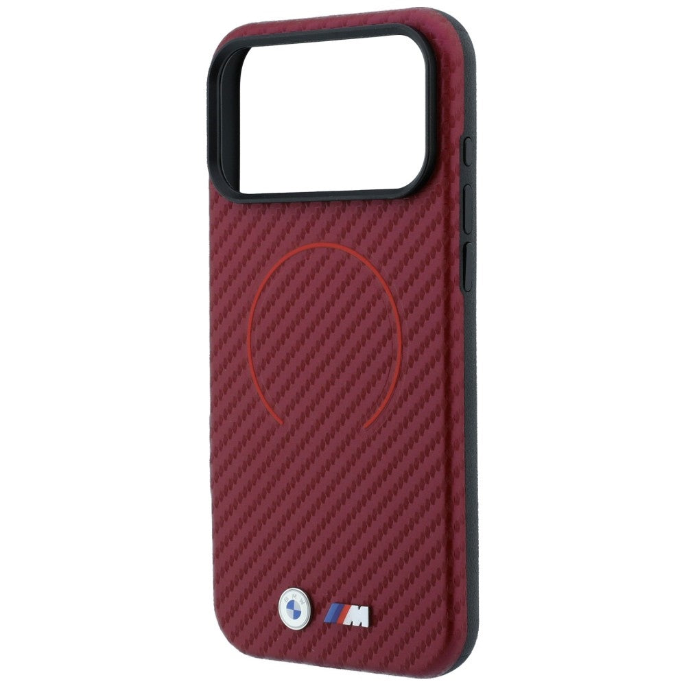 Handyhülle für iPhone 18 Pro Max / 17 Pro Max, BMW M Carbon Printed Ring mit MagSafe, Rot (6/8)
