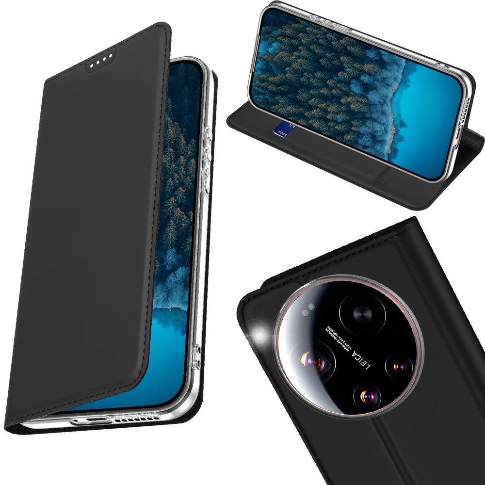 Handyhülle mit Klappe für Xiaomi 17 Ultra, Dux Ducis Skin Pro, Schwarz