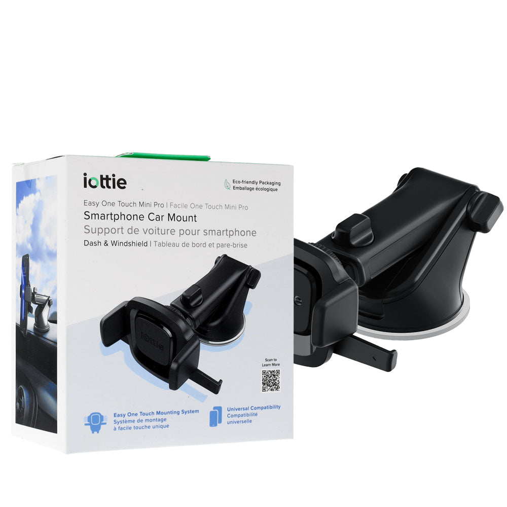 Auto Handyhalterung für Windschutzscheibe / Armaturenbrett, iOttie Easy One Touch Mini Pro, Schwarz