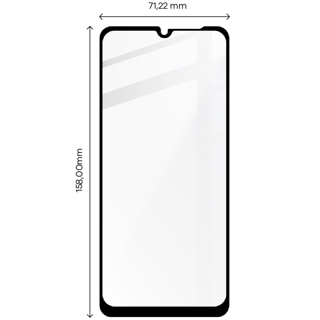 Gehärtetes Glas Bizon Glass Edge 2 für Galaxy A23 5G / 4G, schwarz