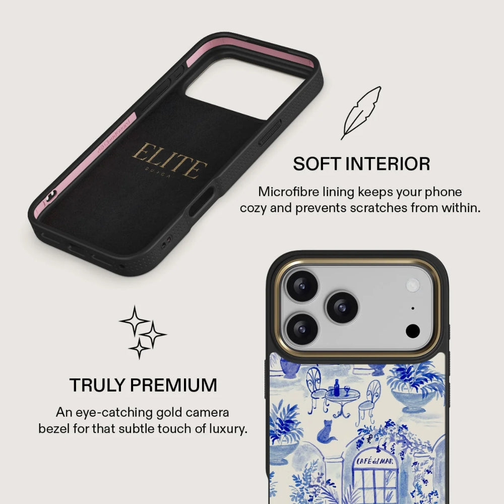 Handyhülle für iPhone 18 Pro Max, Burga Elite Dark MagSafe, Sobremesa Gold (7/8)