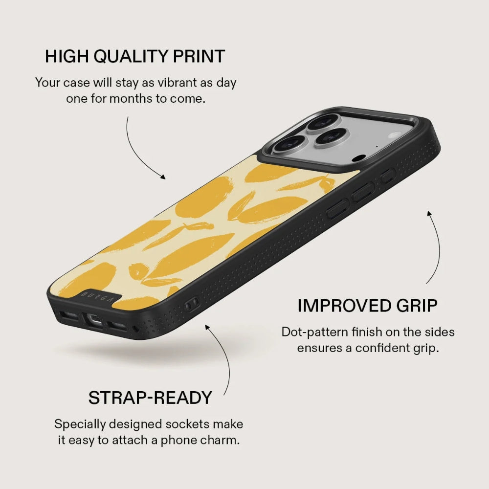 Handyhülle für iPhone 18 Pro, Burga Elite Dark MagSafe, Lemon Tart Gunmetal (6/8)