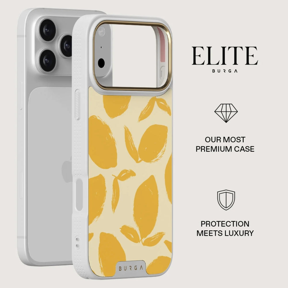 Handyhülle für iPhone 18 Pro, Burga Elite Light MagSafe, Lemon Tart Gold (3/8)