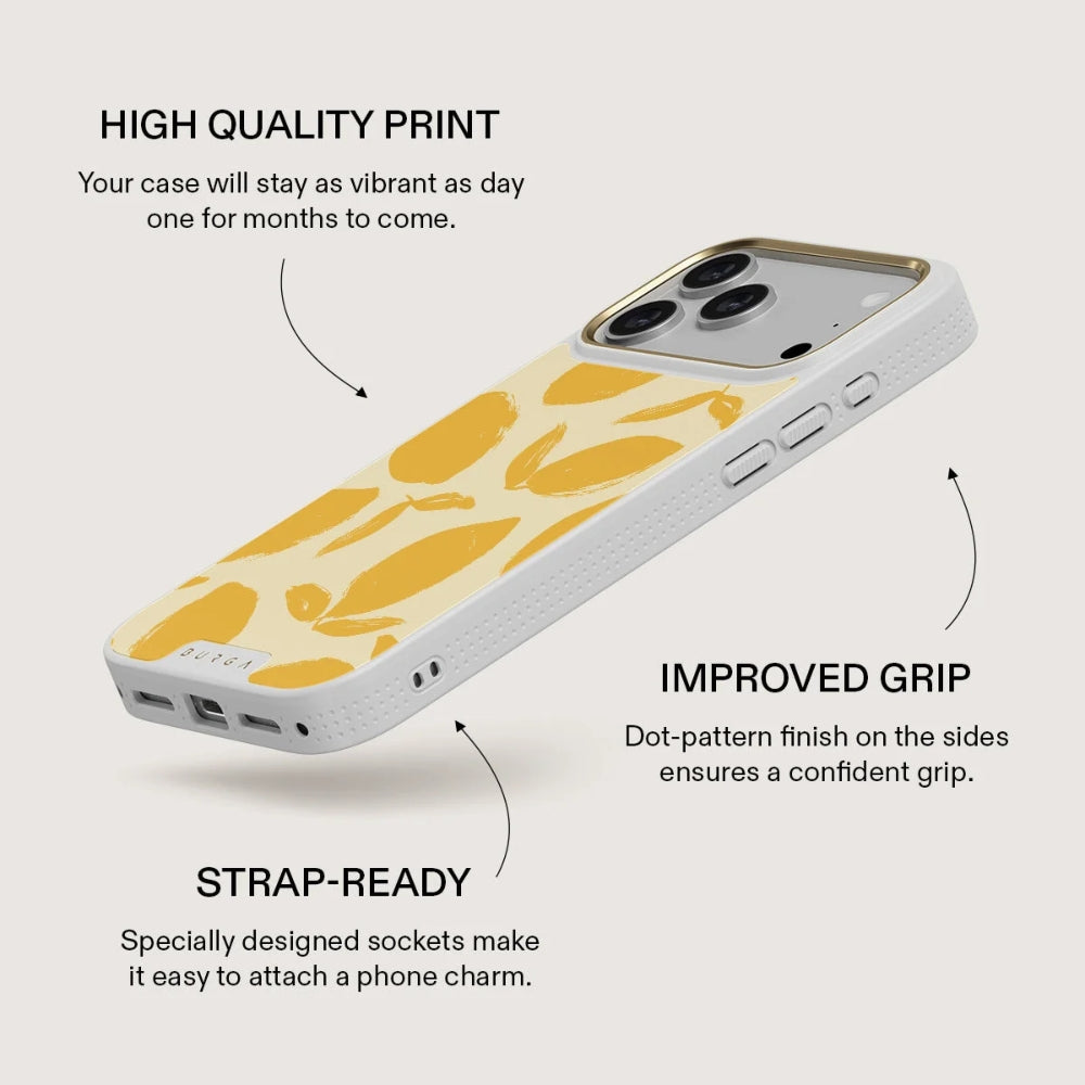 Handyhülle für iPhone 18 Pro, Burga Elite Light MagSafe, Lemon Tart Gold (6/8)