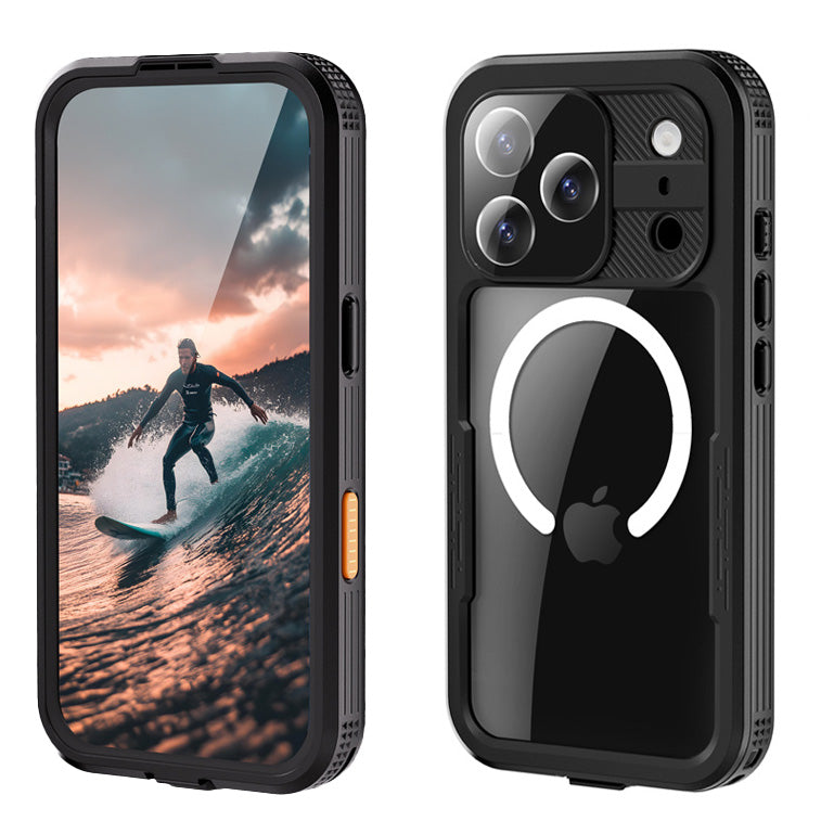 Handyhülle Wasserdicht für iPhone 16 Pro für MagSafe, Crong Seal Cover, Schwarz (1/10)