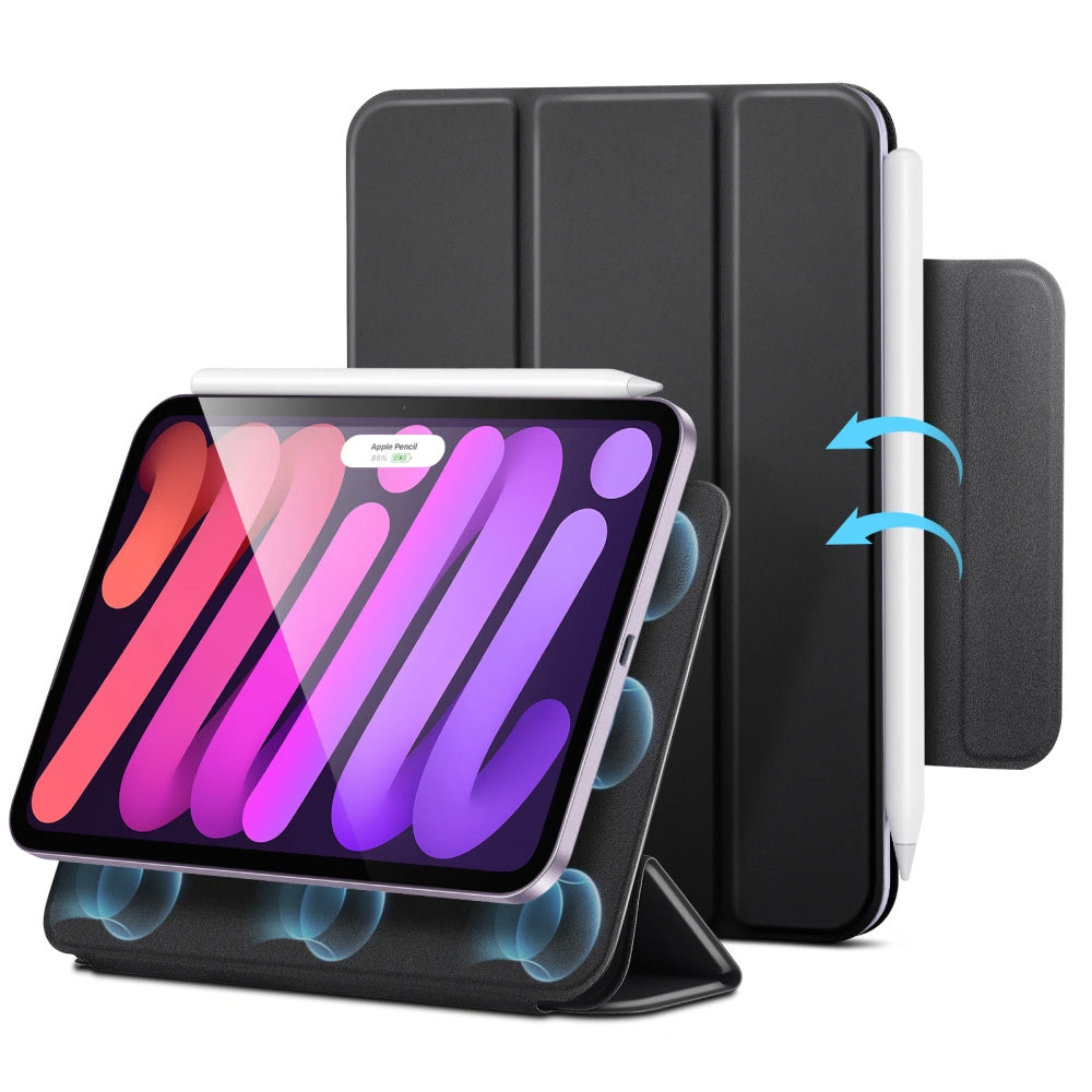 Schutzhülle für Apple iPad Mini 8 2026, ESR Rebound Magnetic Case, Schwarz (1/8)