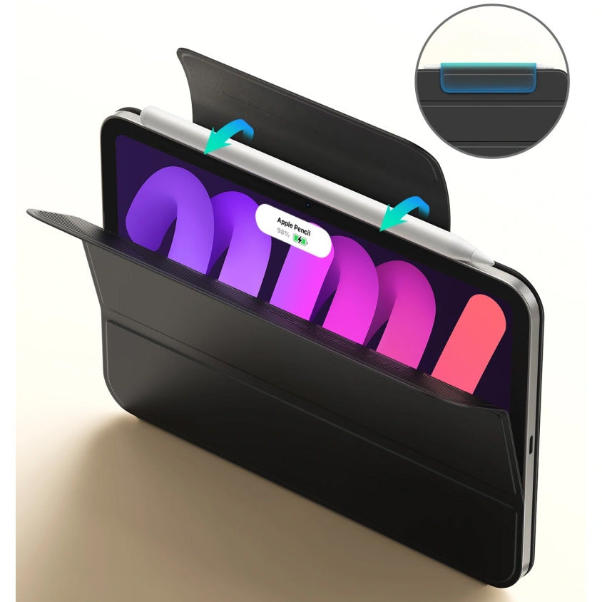 Schutzhülle für Apple iPad Mini 8 2026, ESR Rebound Magnetic Case, Schwarz (8/8)