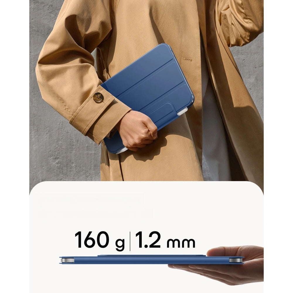 Schutzhülle für Apple iPad Mini 8 2026, ESR Rebound Magnetic Case, Dunkelblau (6/7)