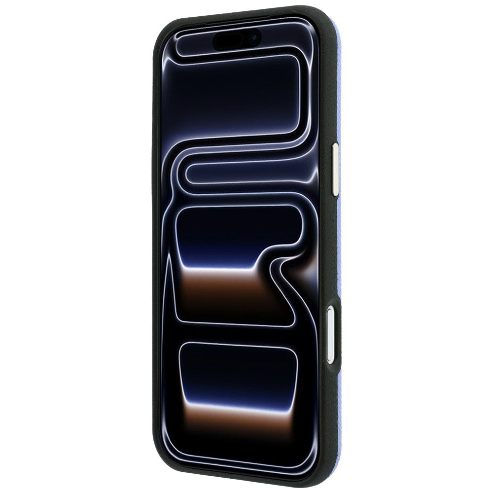 Handyhülle für iPhone 18 Pro / 17 Pro, Guess Grained Round Strass Logo mit MagSafe, Blau