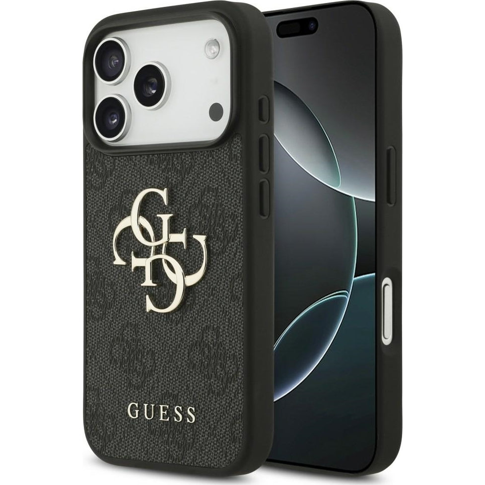 Handyhülle Guess Hardcase 4G Big Metal Logo für iPhone 18 Pro / 17 Pro, Schwarz