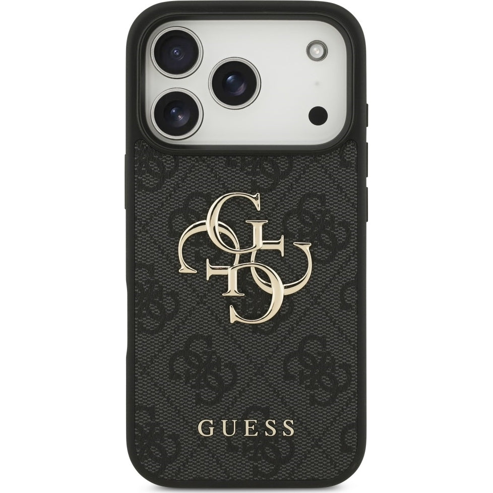 Handyhülle Guess Hardcase 4G Big Metal Logo für iPhone 18 Pro / 17 Pro, Schwarz