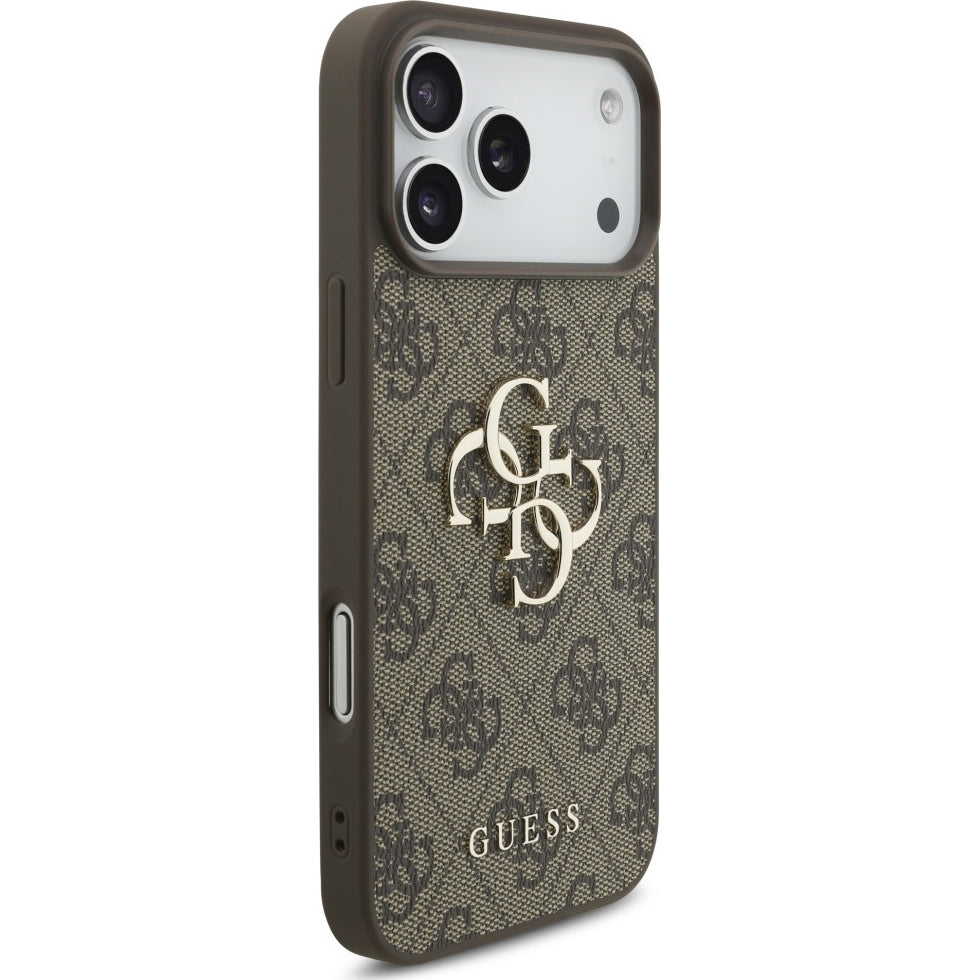Handyhülle Guess Hardcase 4G Big Metal Logo für iPhone 18 Pro / 17 Pro, Braun