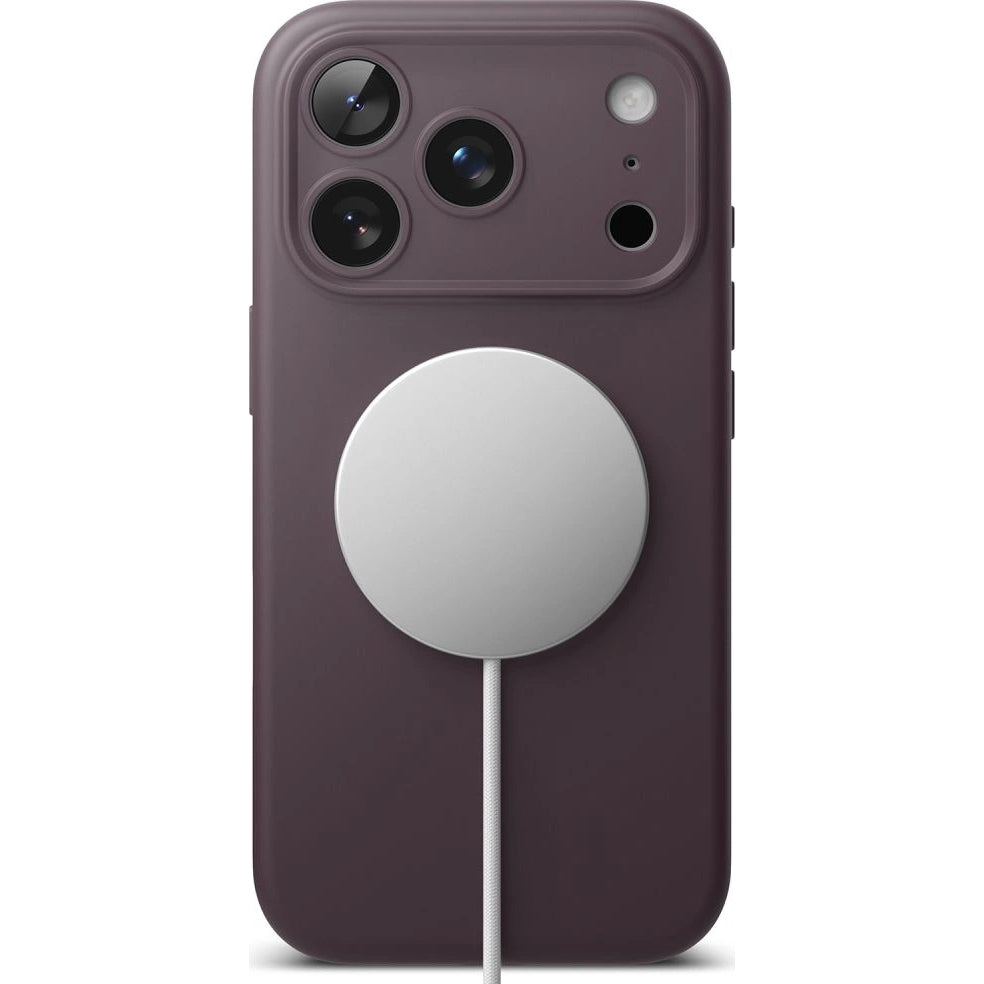 Handyhülle für iPhone 18 Pro / 17 Pro, Ringke Silicone CC Magnetic mit MagSafe, Burgunderrot (4/9)