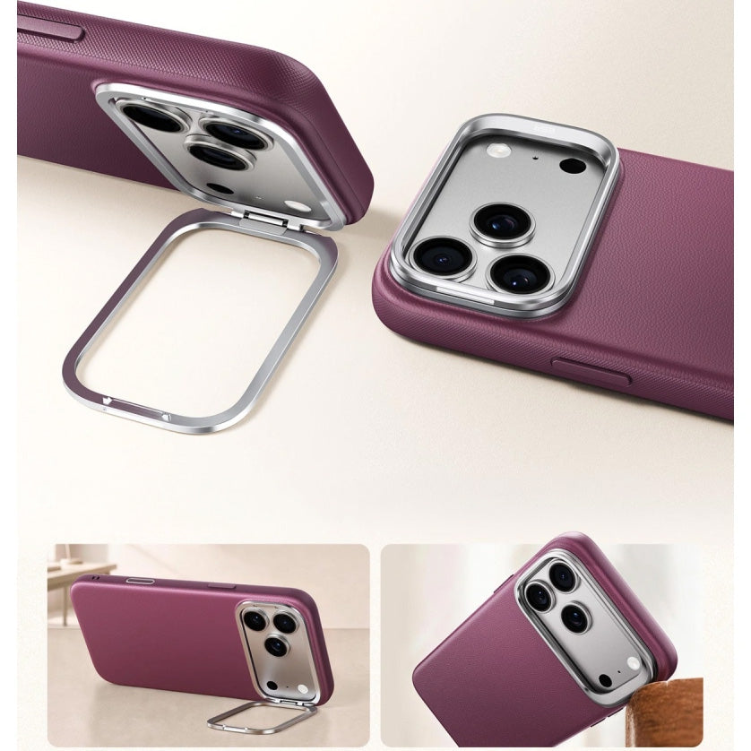 Handyhülle für iPhone 18 Pro Max / 17 Pro Max, ESR Atelier Kickstand mit MagSafe, Burgunderrot (7/9)