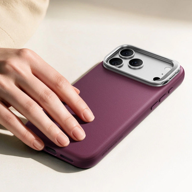 Handyhülle für iPhone 18 Pro / 17 Pro, ESR Atelier Kickstand mit MagSafe, Burgunderrot (8/9)