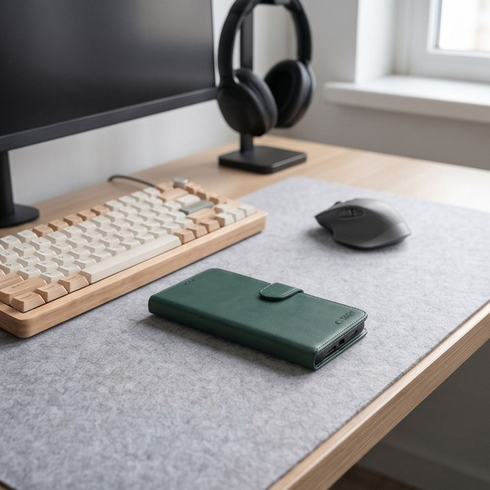 Handyhülle mit Klappe für Xiaomi Redmi Note 17 Pro 5G, Tech-Protect Wallet, Grün (5/7)