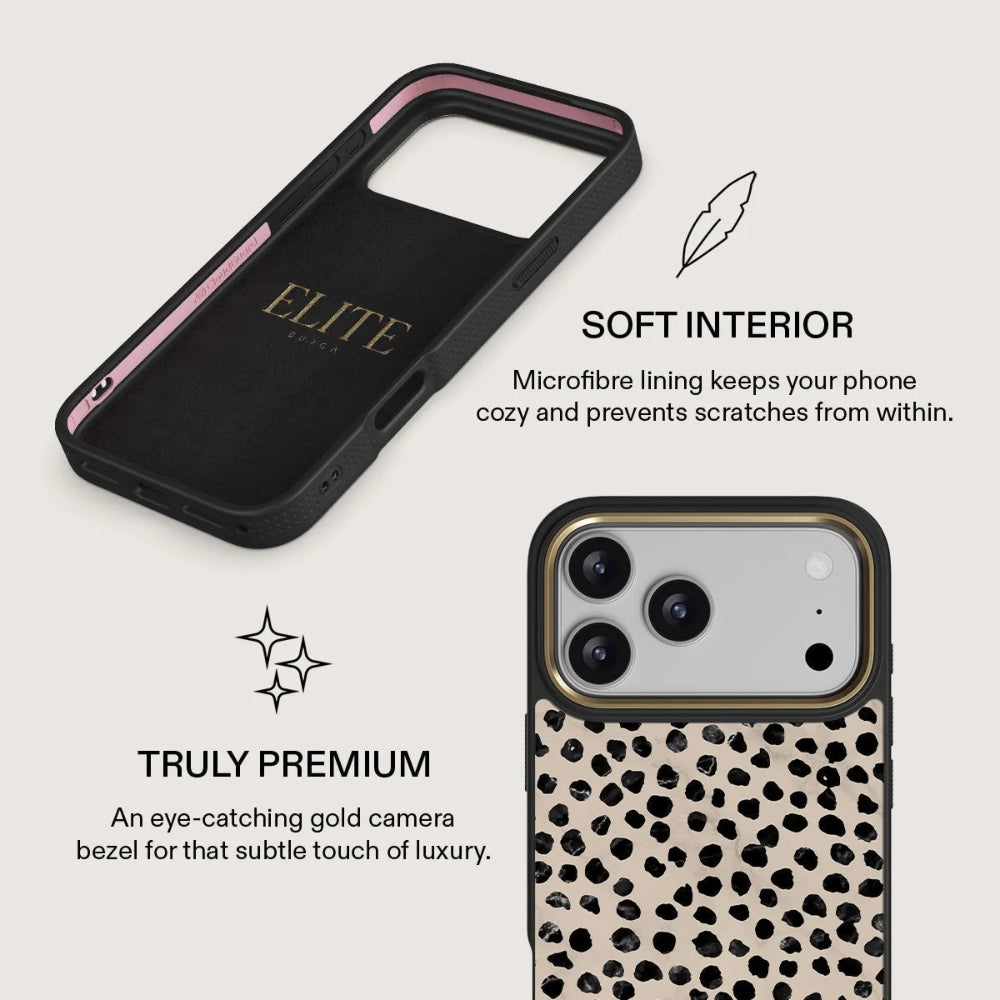 Handyhülle für iPhone 18 Pro, Burga Elite Dark MagSafe, Almond Latte Gold (7/8)