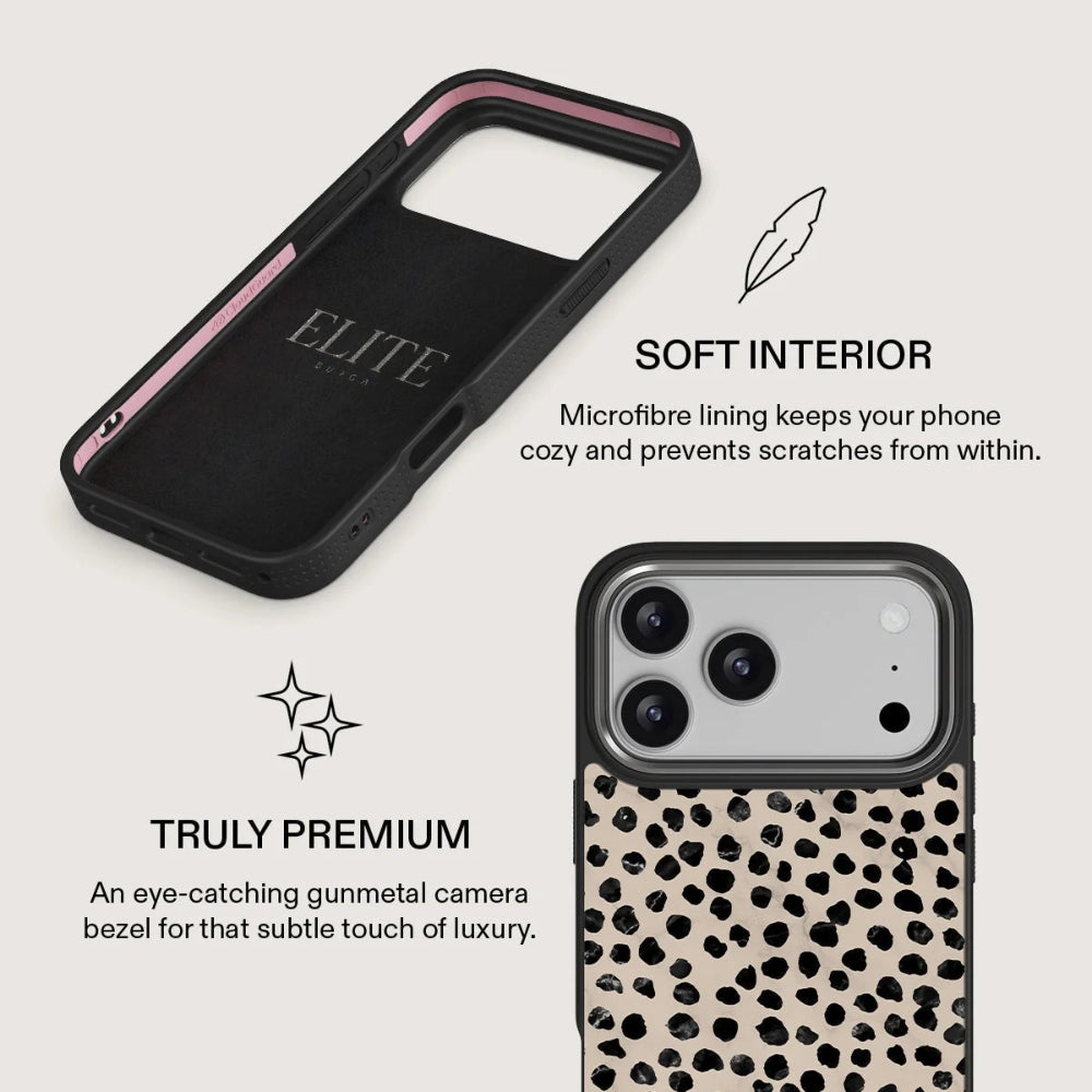 Handyhülle für iPhone 18 Pro Max, Burga Elite Dark MagSafe, Almond Latte Gunmetal (7/8)