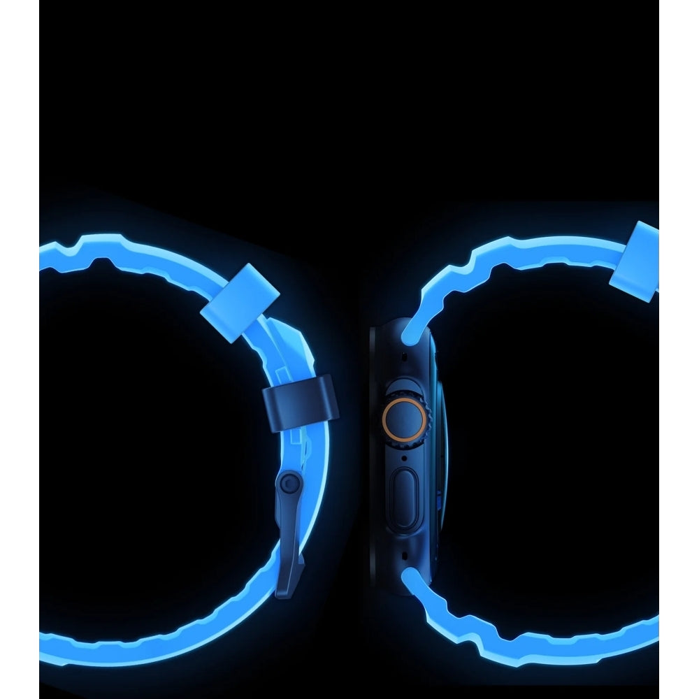 Armband für Apple Watch 49/46/45/44 mm, Nomad Rocky Point Band,  Blau-Schwarz