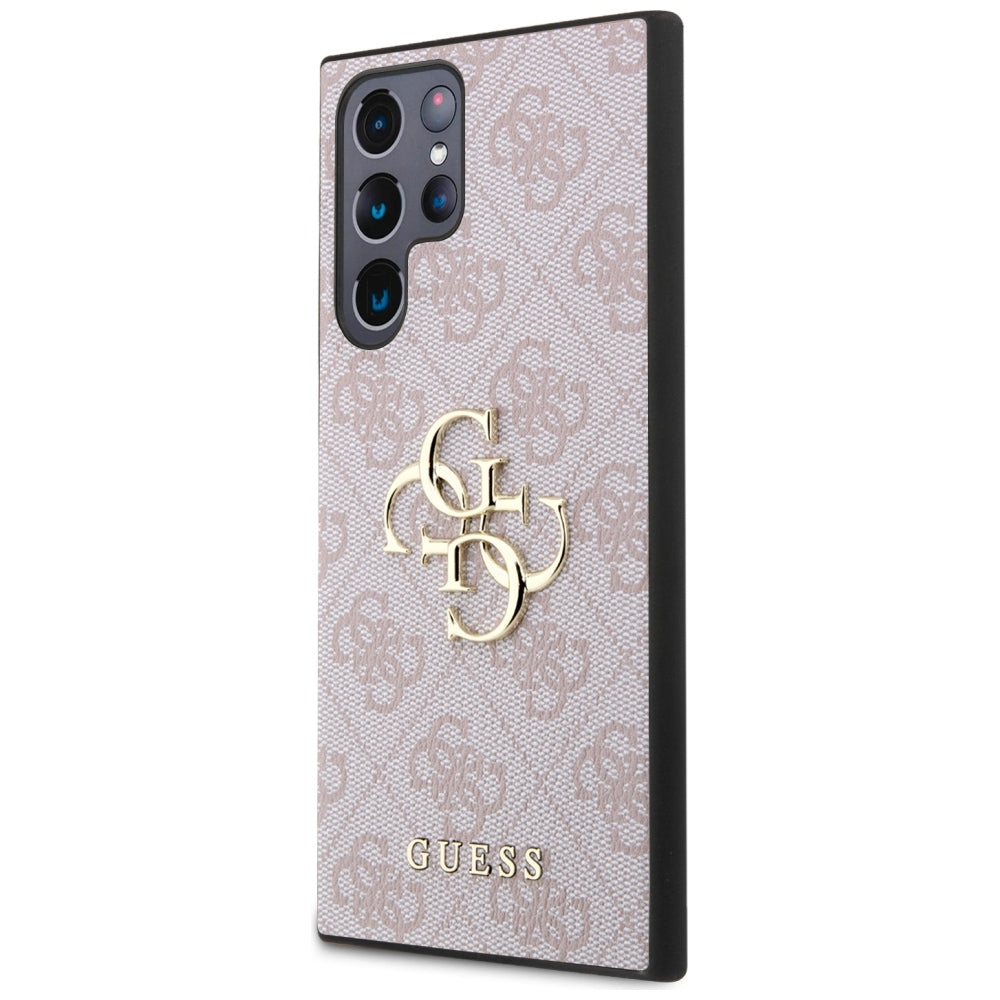 Schutzhülle für Galaxy S24 Ultra, Guess 4G Big Metal Logo, Rosa
