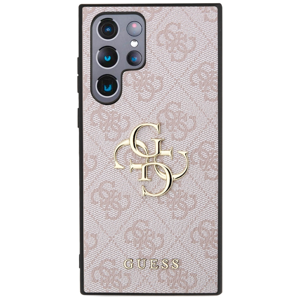 Schutzhülle für Galaxy S24 Ultra, Guess 4G Big Metal Logo, Rosa