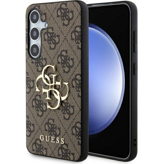 Handyhülle für Galaxy S24, Guess 4G Big Metal Logo, Braun