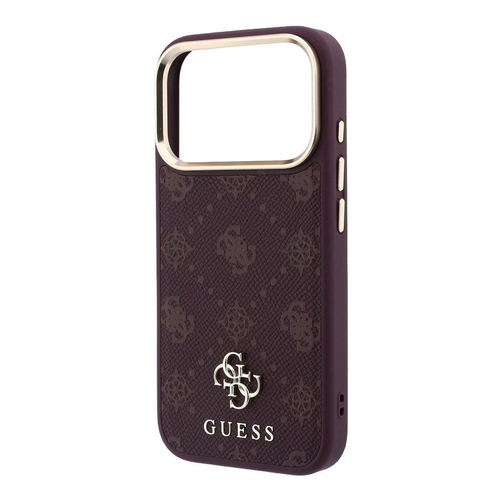 Guess Handyhülle Peony 4G Small Logo für iPhone 18 Pro Max / 17 Pro Max, Burgundy (5/7)
