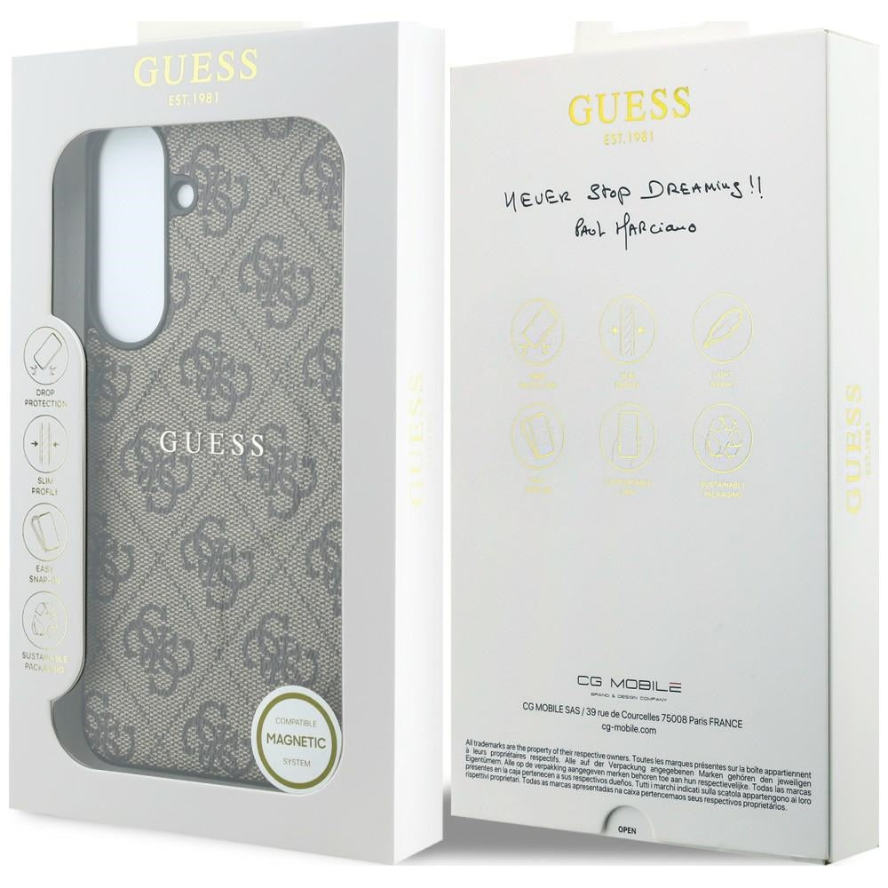 Guess Handyhülle Embossed 4G Ring Classic Logo für Galaxy S26 FE, Braun (8/8)