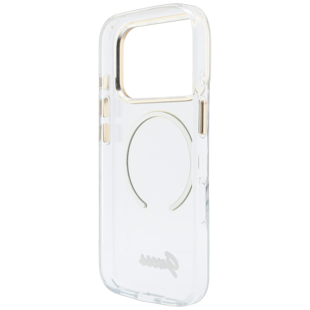 Guess Handyhülle IML Script Metal für iPhone 18 Pro Max / 17 Pro Max, Transparent (7/8)