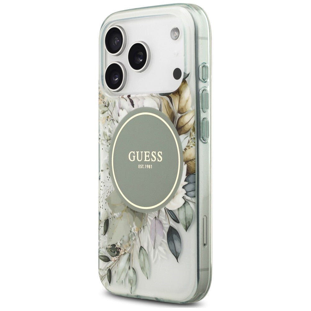 Guess Handyhülle IML Flower & Tonal Circle für iPhone 18 Pro / 17 Pro Grün (2/8)