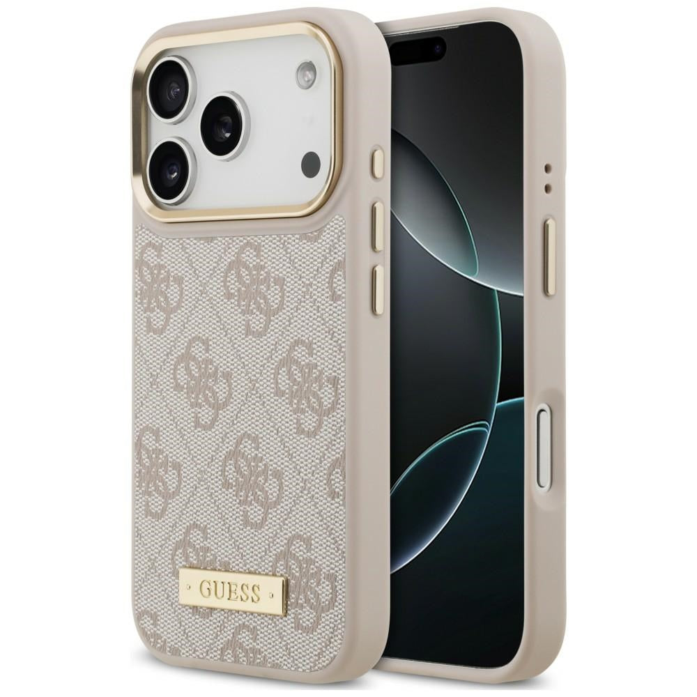 Guess Handyhülle 4G Logo Plate für iPhone 18 Pro Max / 17 Pro Max, Rosa (1/8)