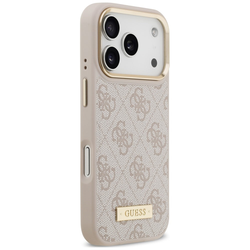 Guess Handyhülle 4G Logo Plate für iPhone 18 Pro / 17 Pro, Rosa (4/8)