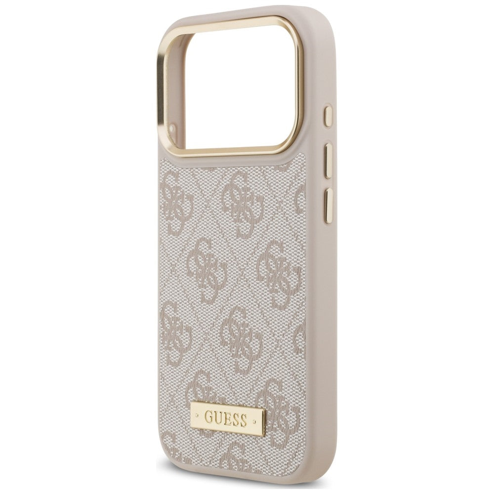 Guess Handyhülle 4G Logo Plate für iPhone 18 Pro Max / 17 Pro Max, Rosa (6/8)