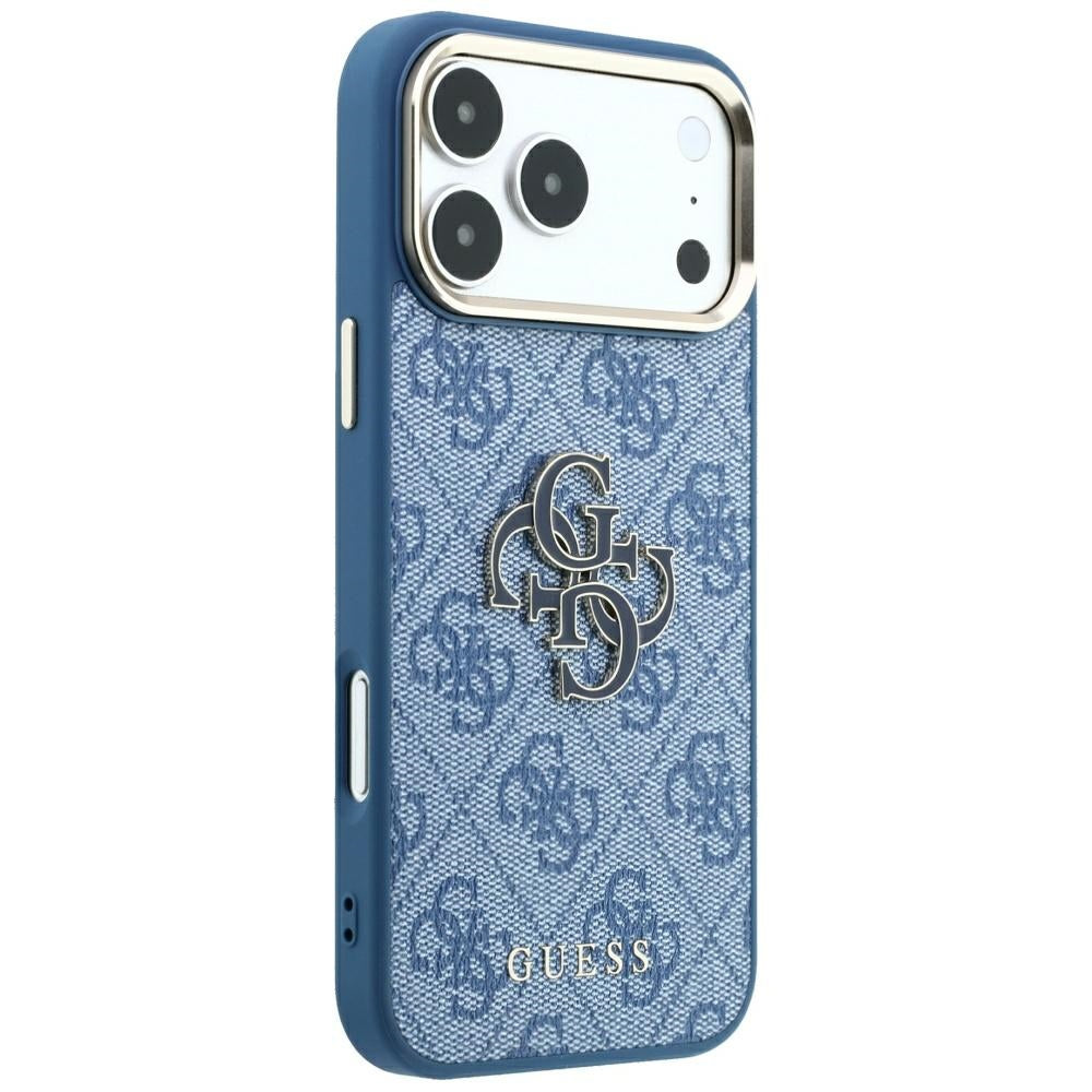 Handyhülle für iPhone 18 Pro / 17 Pro, Guess 4G Big Resin Logo, Blau