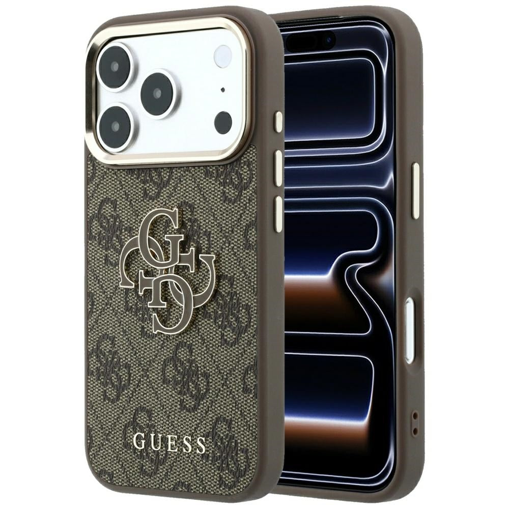 Handyhülle für iPhone 18 Pro Max / 17 Pro Max, Guess 4G Big Resin Logo, Braun