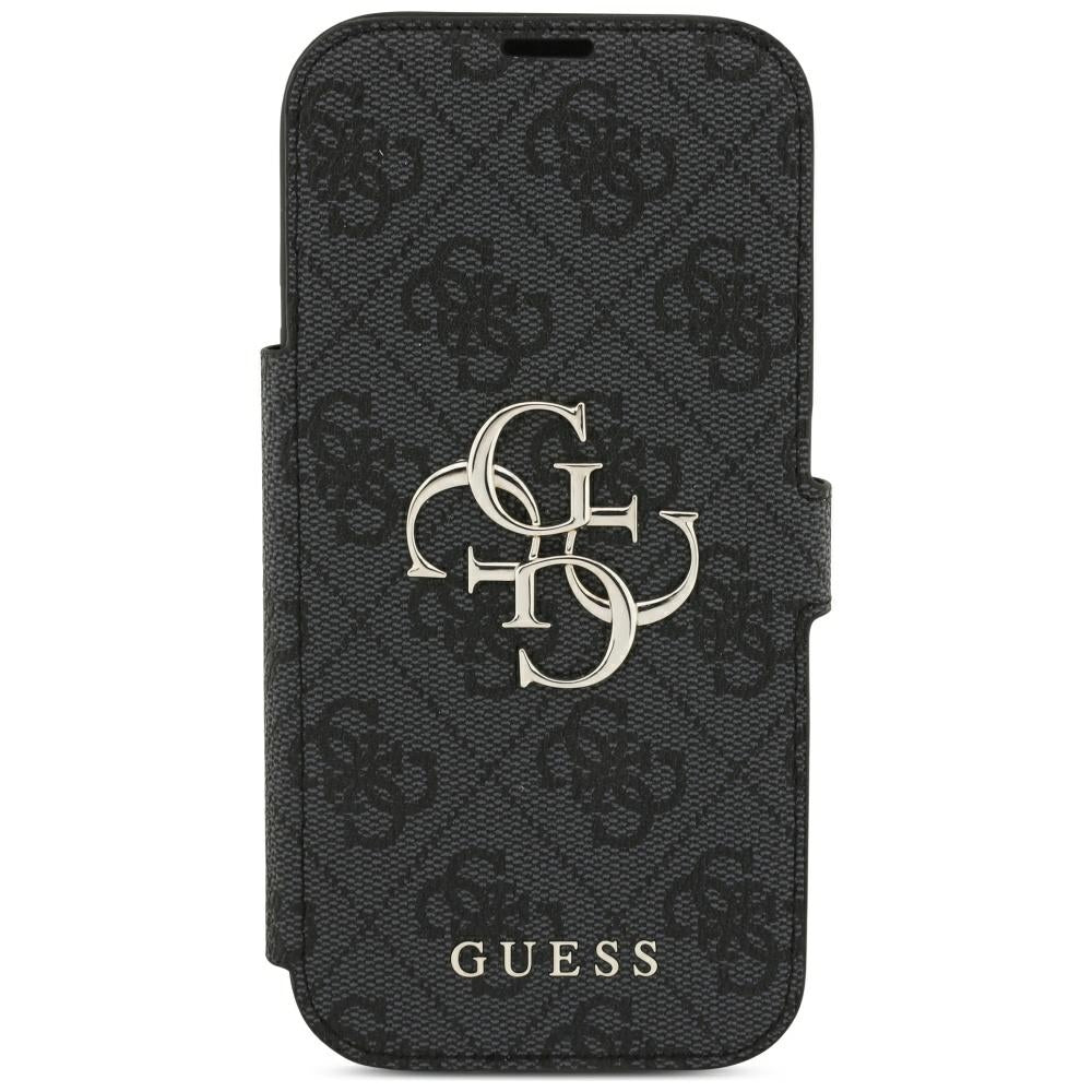 Handyhülle für iPhone 18 Pro / 17 Pro Guess Book 4G Metal Logo, Schwarz