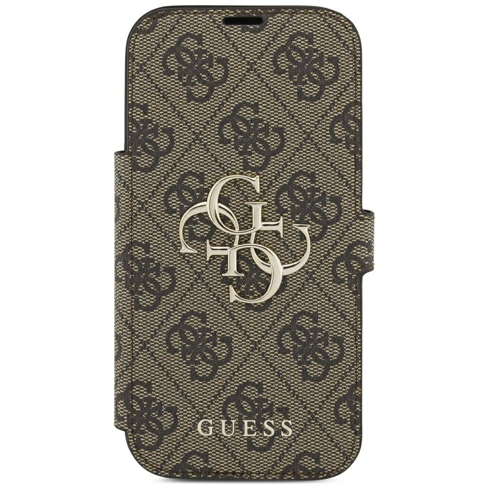 Handyhülle für iPhone 18 Pro Max / 17 Pro Max Guess Book 4G Metal Logo, Braun