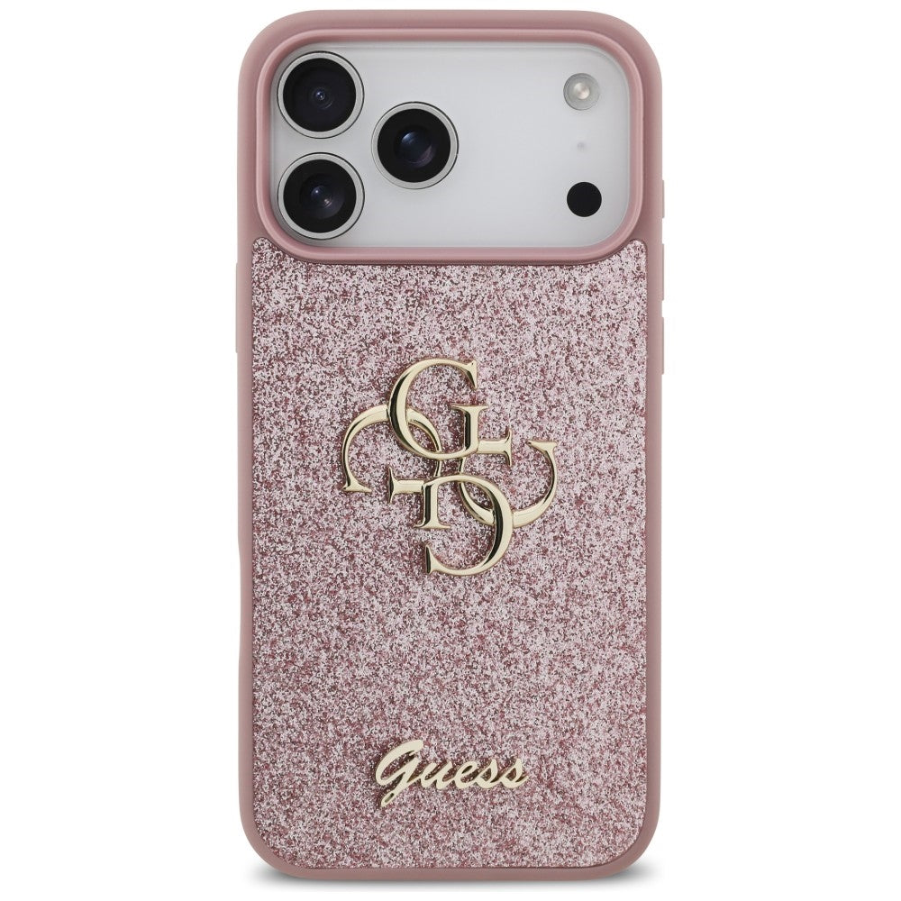 Handyhülle für iPhone 18 Pro Max / 17 Pro Max Guess Hardcase Fixed Glitter, Rosa