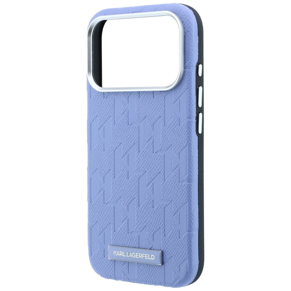 Handyhülle für iPhone 18 Pro / 17 Pro Karl Lagerfeld Grained Mono Resin Logo mit MagSafe, Blau
