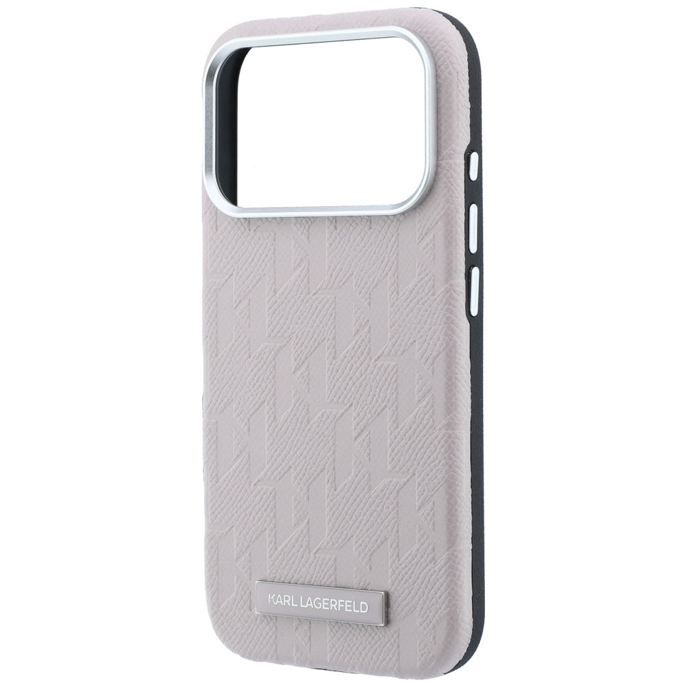 Handyhülle für iPhone 18 Pro / 17 Pro Karl Lagerfeld Grained Mono Resin Logo mit MagSafe, Rosa