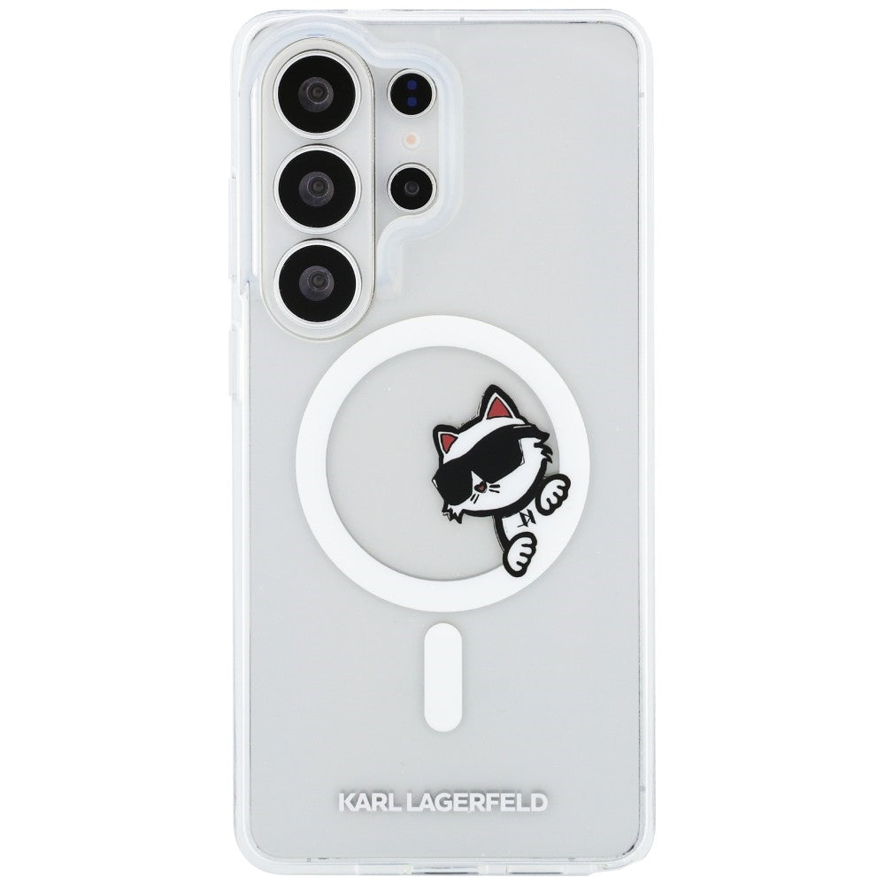 Handyhülle für Galaxy S26 Ultra,  Karl Lagerfeld IML Print MagSafe, Transparent mit der Katze Choupette