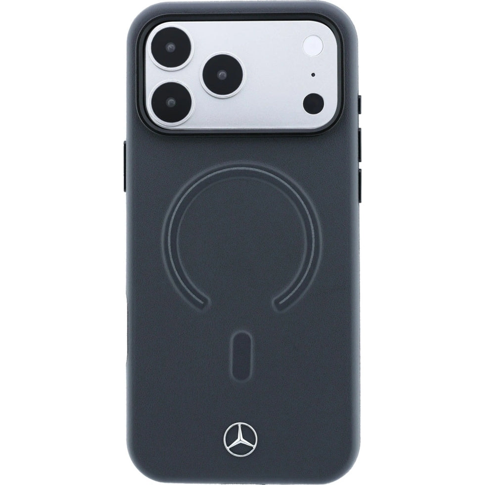Handyhülle für iPhone 18 Pro / 17 Pro, Mercedes-Benz Leather 3D MagSafe, Anthrazit (3/8)