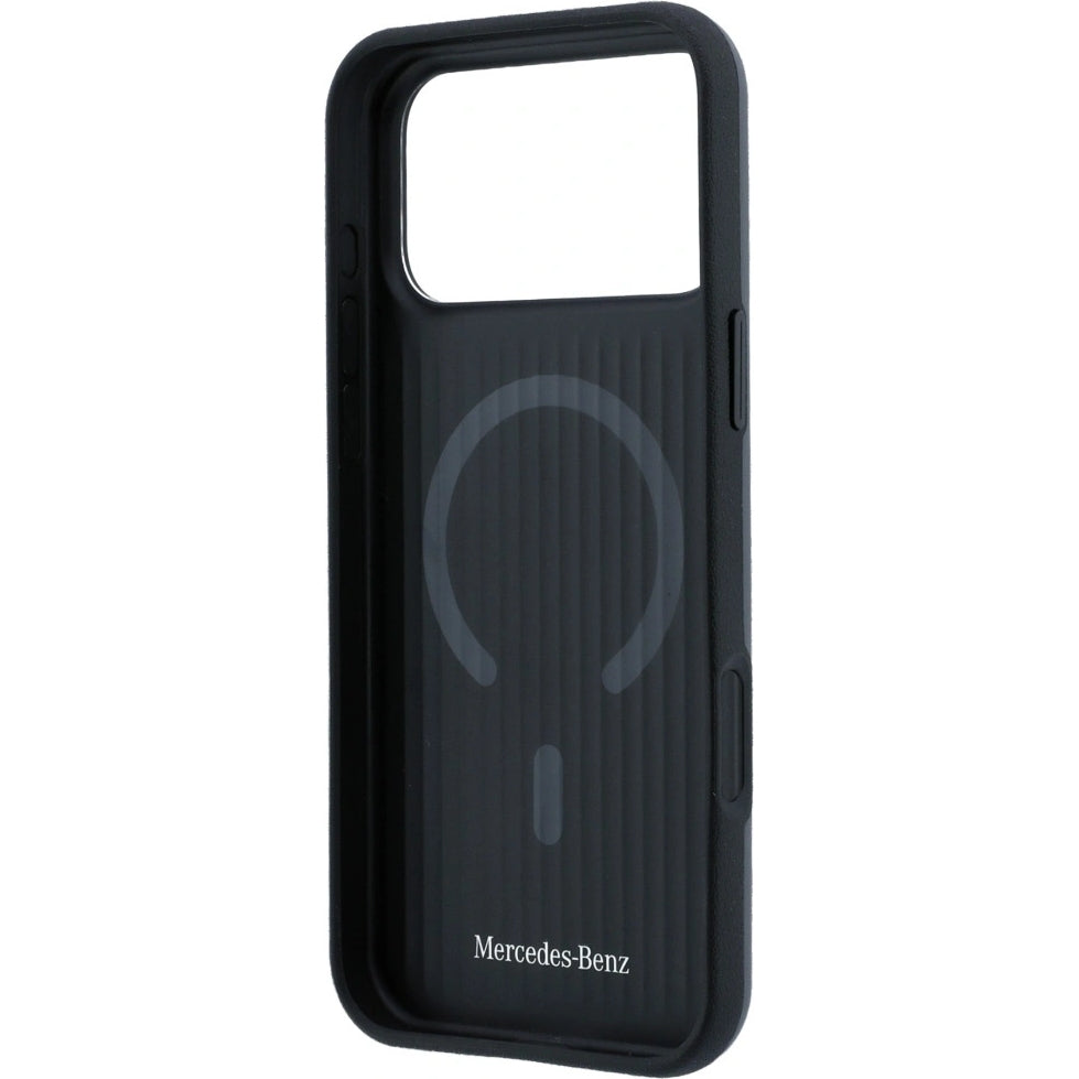 Handyhülle für iPhone 18 Pro / 17 Pro, Mercedes-Benz Leather 3D MagSafe, Anthrazit (7/8)