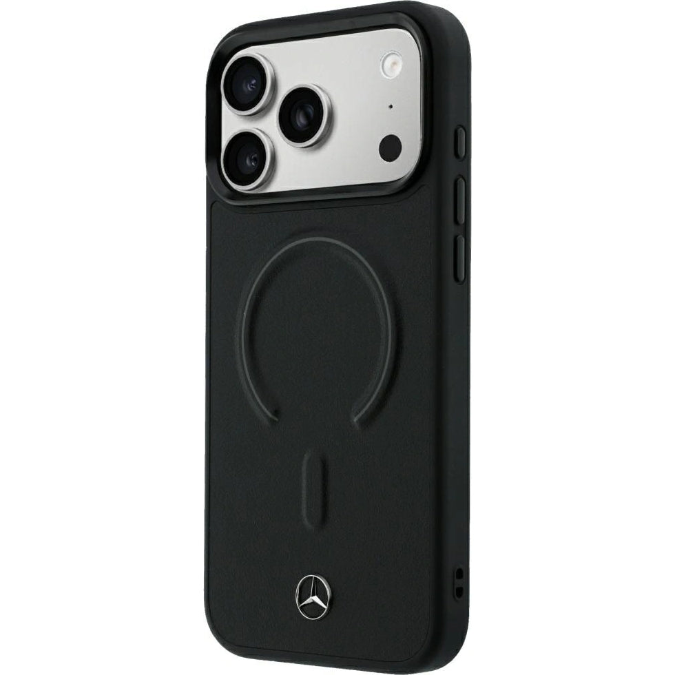Handyhülle für iPhone 18 Pro / 17 Pro, Mercedes-Benz Leather 3D MagSafe, Schwarz (2/8)