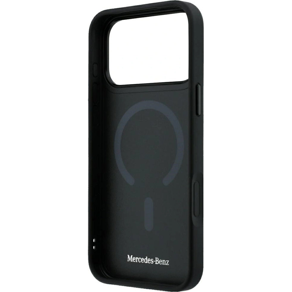 Handyhülle für iPhone 18 Pro / 17 Pro, Mercedes-Benz Leather 3D MagSafe, Schwarz (7/8)
