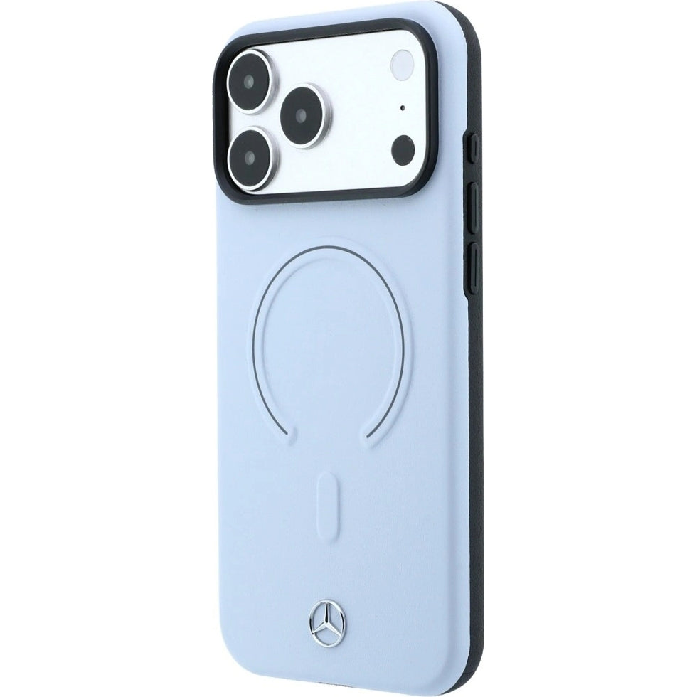 Handyhülle für iPhone 18 Pro Max / 17 Pro Max, Mercedes-Benz Leather 3D MagSafe, Blau (2/8)