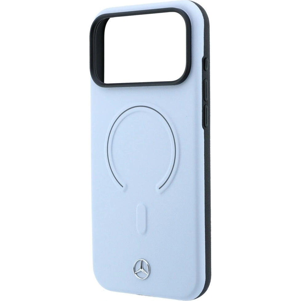 Handyhülle für iPhone 18 Pro Max / 17 Pro Max, Mercedes-Benz Leather 3D MagSafe, Blau (6/8)